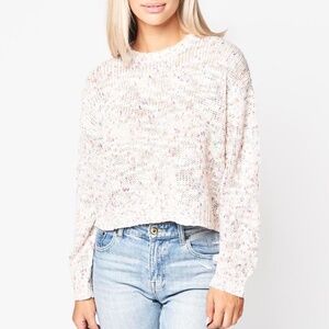 Cupcakes and cashmere cotton Emporium Speckled Knit Cropped Sweater